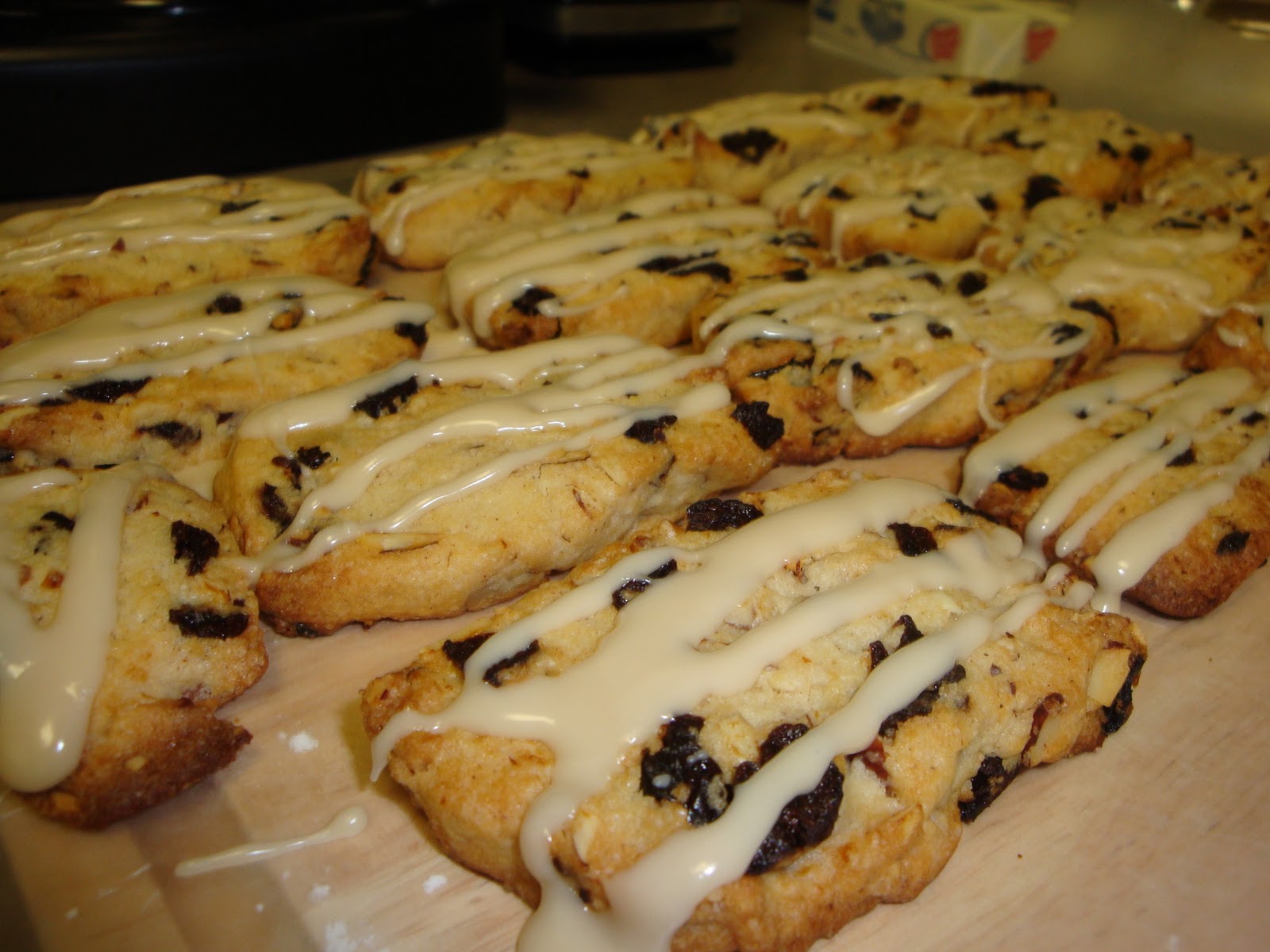 Day 4Giada's Dried Cherries and Almond Cookies with Vanilla Icing