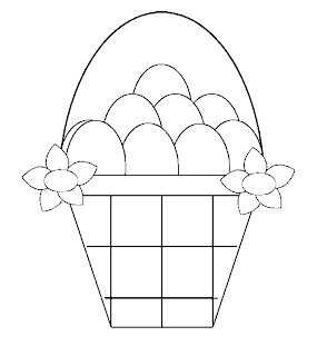 Easter eggs in basket beautiful coloring page free Christian pictures and religious Easter images download