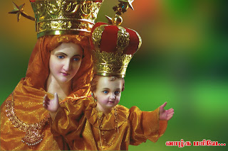 Child Jesus Christ doll smiling with mother Mary with crowns Christian hd(hq) wallpaper free download