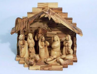 Jesus Born in Manger nativity scene wooden clip art free Christian Christmas picture download