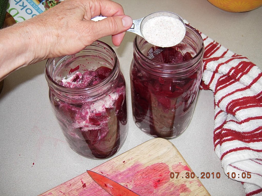 Fermenting in Utah Beet Kvass pickled beets through lactofermentation