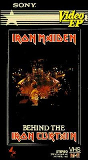 Portada Iron Maiden behind the iron curtain