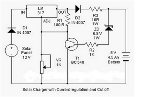 Hobby Electronics Circuits Solar Charger Circuit Diagram