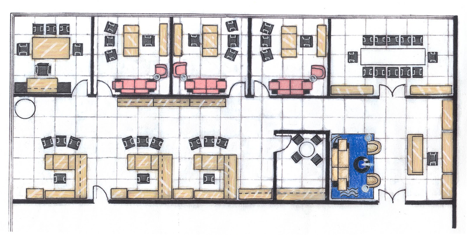Real Girl's Design Floor Plan for Law Office
