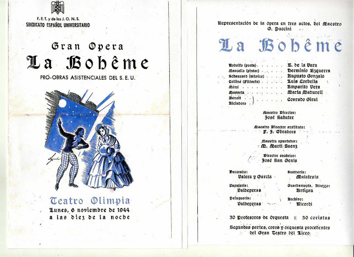 La bohême.  Última representació 28 febrer  1947