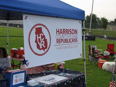 YR and GOP booth at the Harrison County Relay for Life