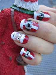 nails santa christmas claus town