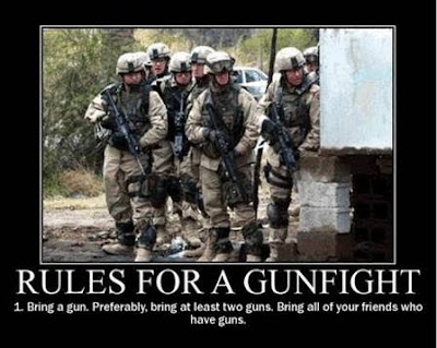 Patriot Nation US Military Motivational Posters Rules For A Gunfight