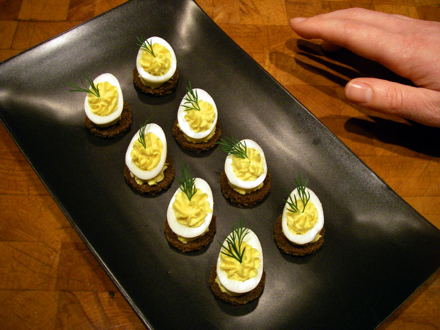 Eating Well in Gig Harbor Quail Egg Canapes