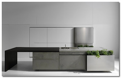 concrete kitchen by steininger