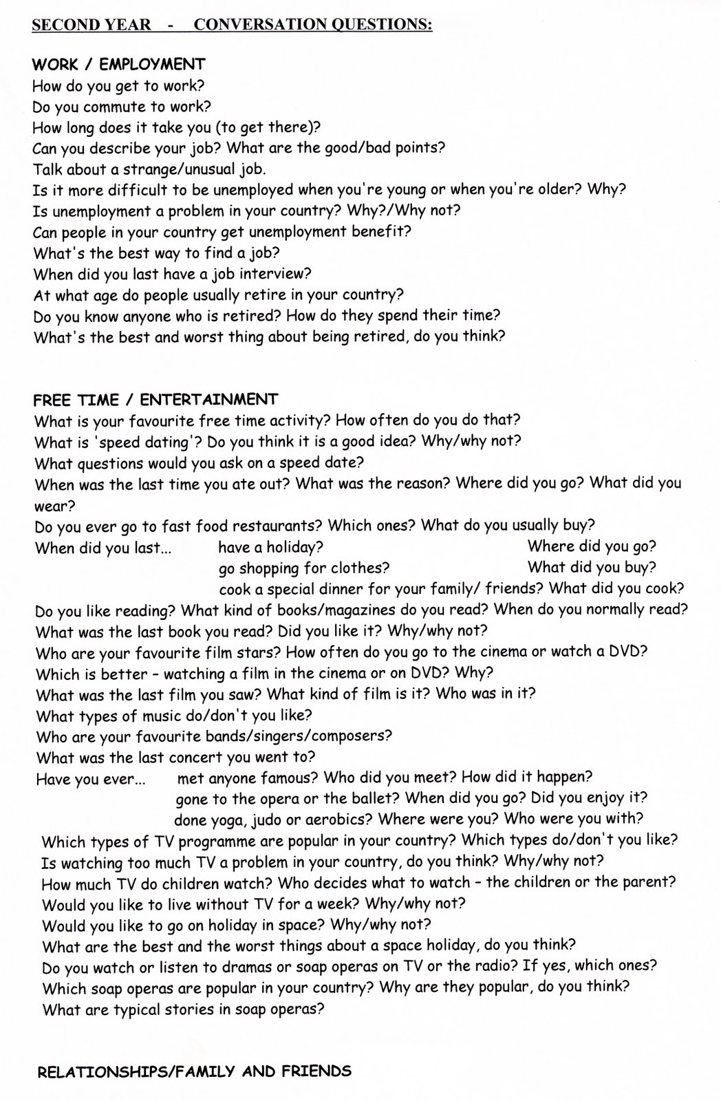 examen ingles basico