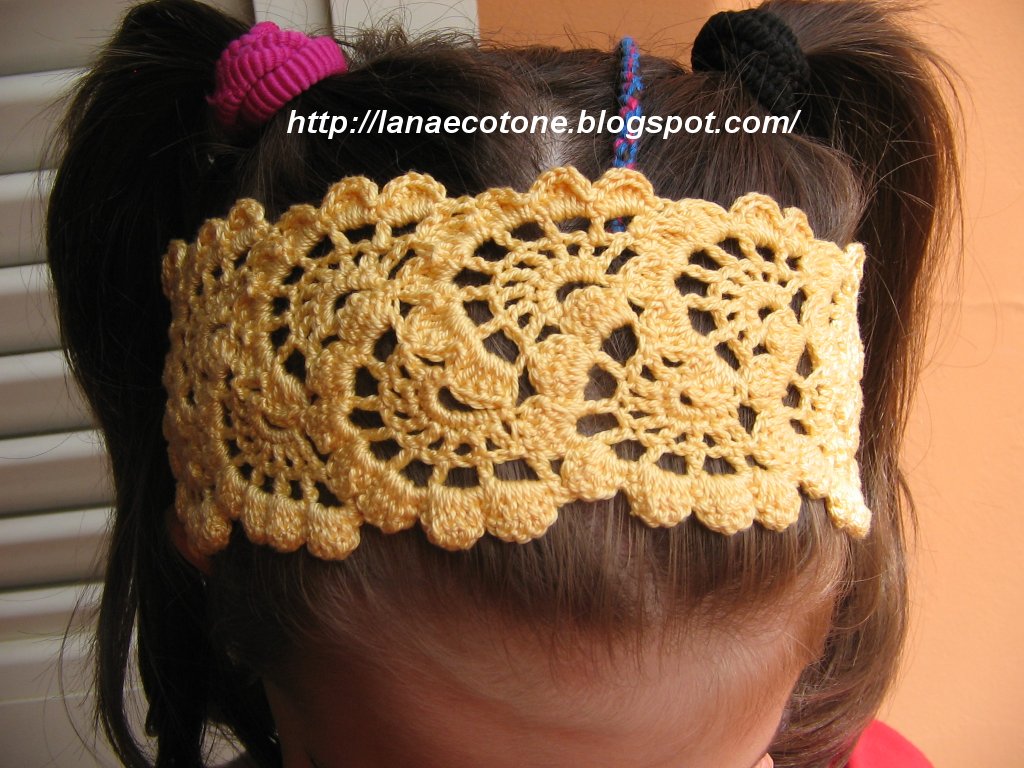 fascia per capelli uncinetto cotone