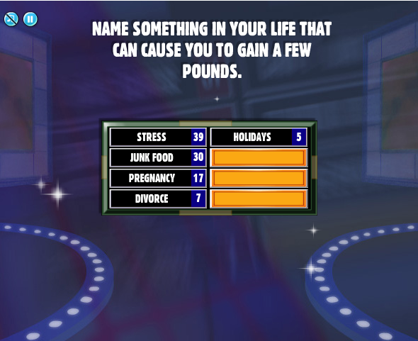 Facebook Family Feud Cheats Name Something In Your Life That Can Cause You To Gain A Few Pounds 