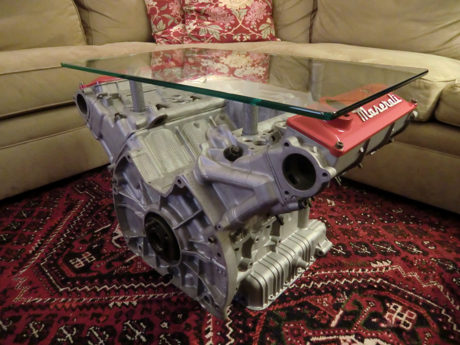 Tamerlane's Thoughts Engine block coffee table complete!