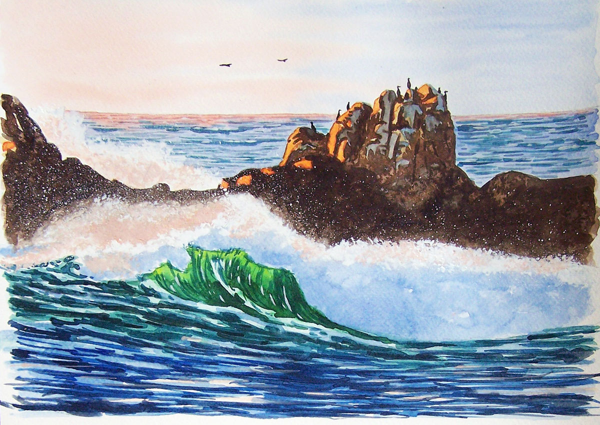 Удивительная красота реки озера или моря рисунок. Морской пейзаж цветными карандашами. Море рисунок. Море иллюстрация. Нарисовать море.