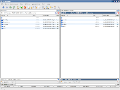 Krusader file manager screenshot