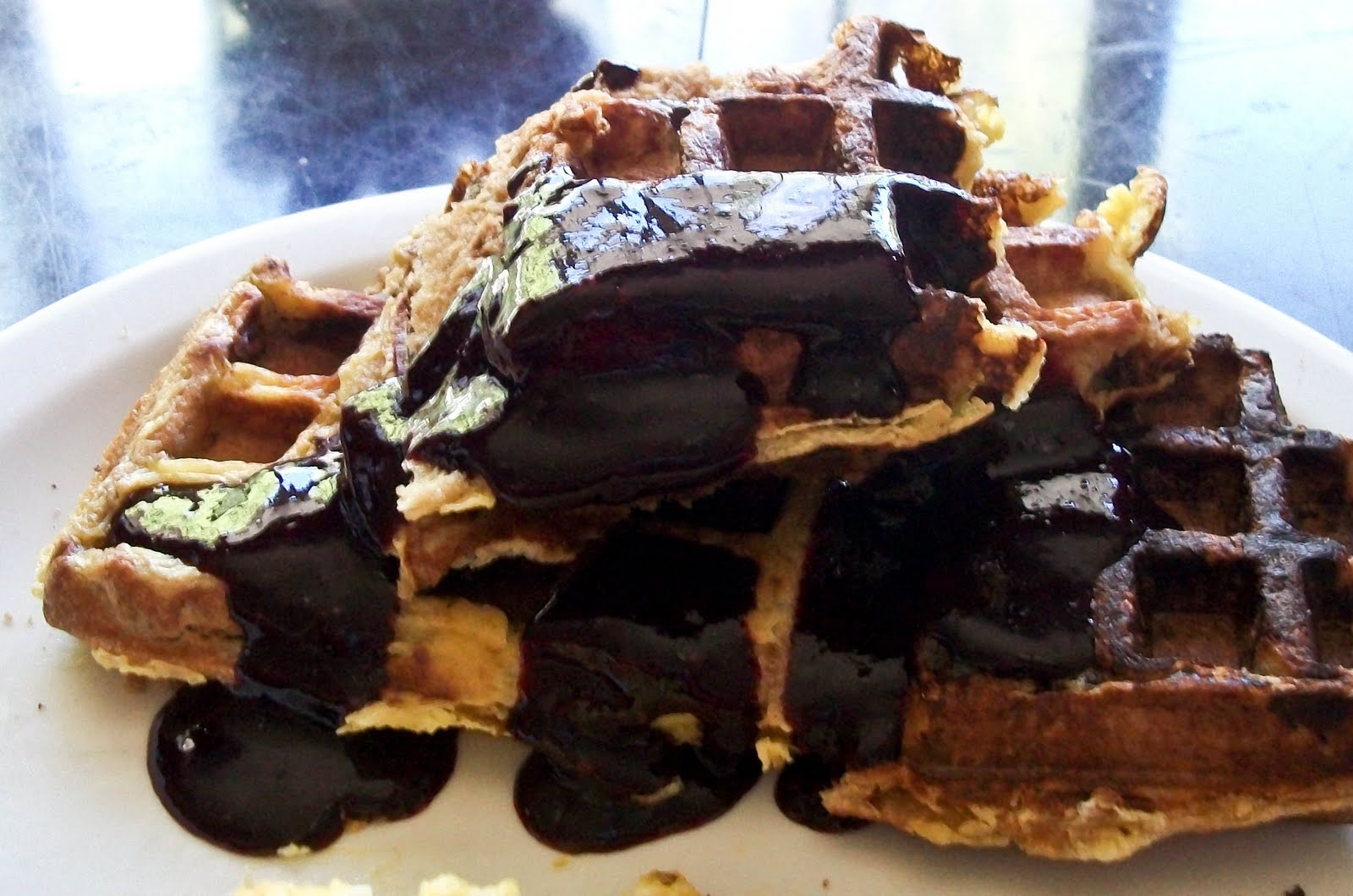 The Farm Girl Recipes Peanut Butter French Toast Waffles w/Mixed Berry