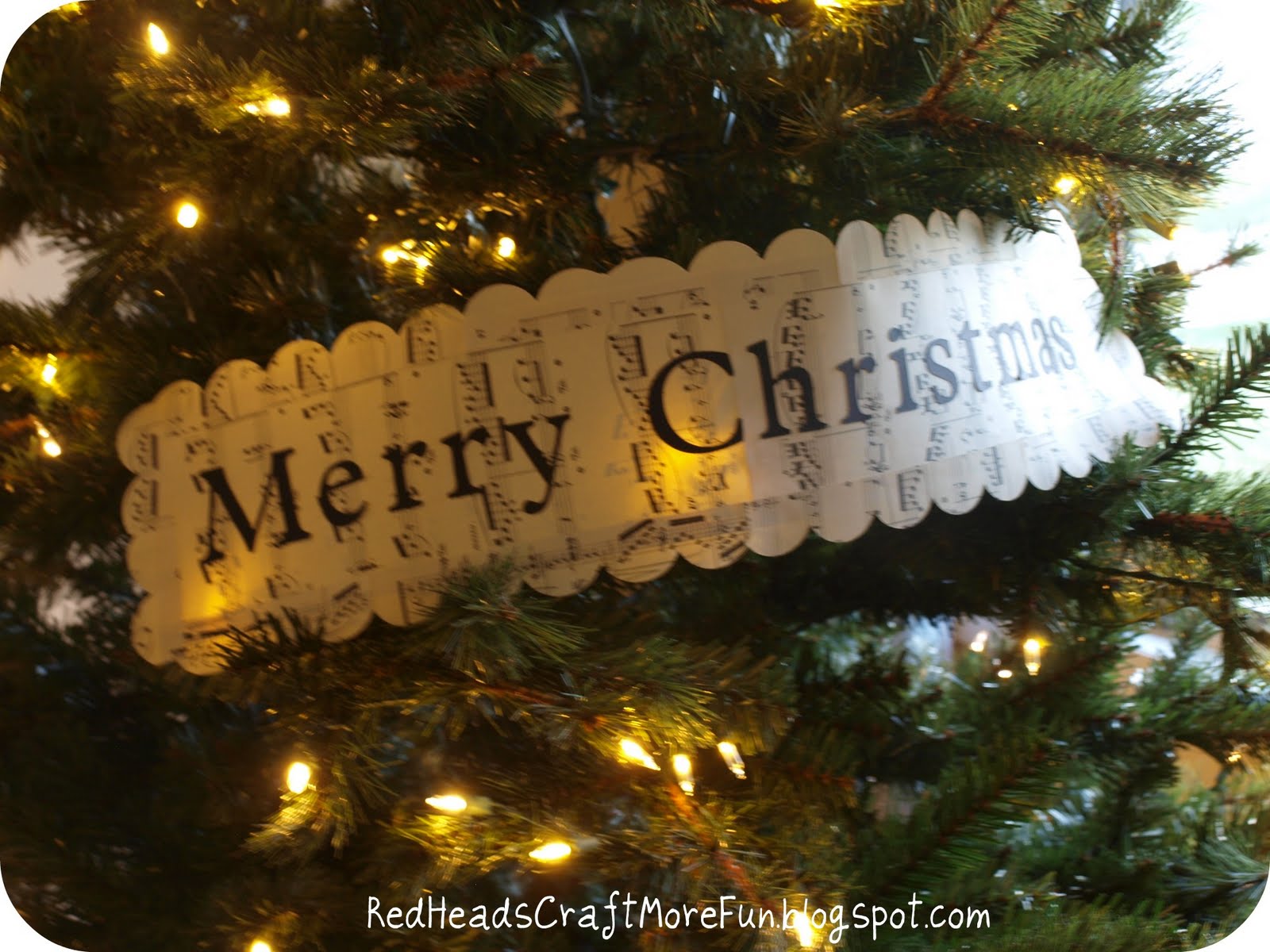 Red Heads Craft More Fun: Merry Christmas Banner