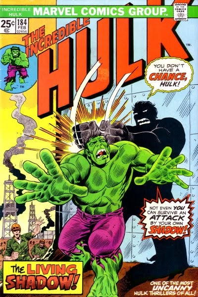 Herb Trimpe's Hulk: Incredible Hulk #184. Shadow boxing.
