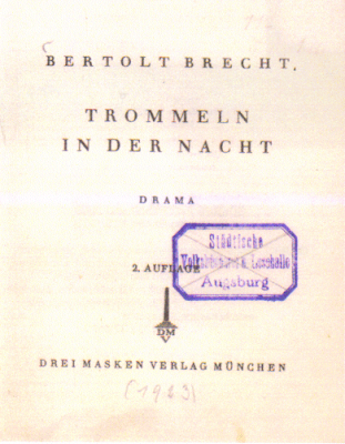 ein Buch aus den Beständen der Staats- und Stadtbibliothek Augsburg, welches vor1933 gedruckt wurde und überlebt hat