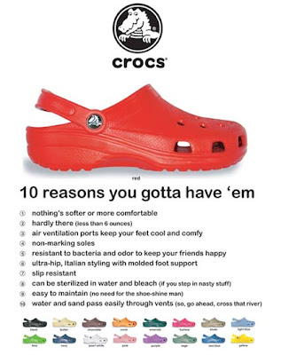 crocs with the name on the side