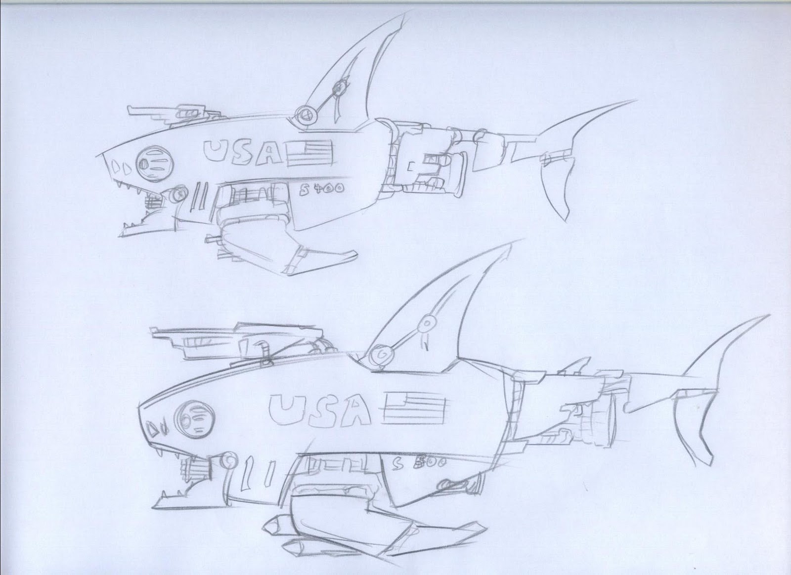 DAVE TOENNIES DESIGN Robot Sharks and an Edgy (for me) Perspective