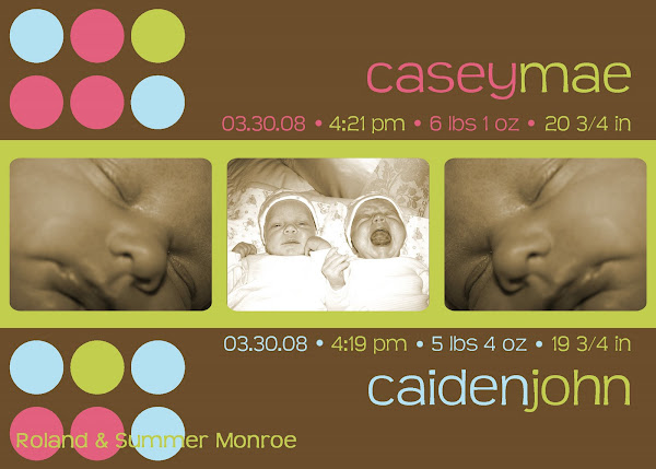 Casey & Caiden Twins Baby Announcement