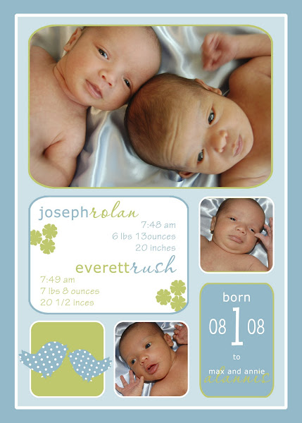 Joseph & Everett Twins Baby Announcement