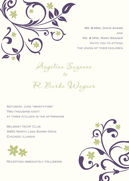 Flourish Blossom Wedding Invitation