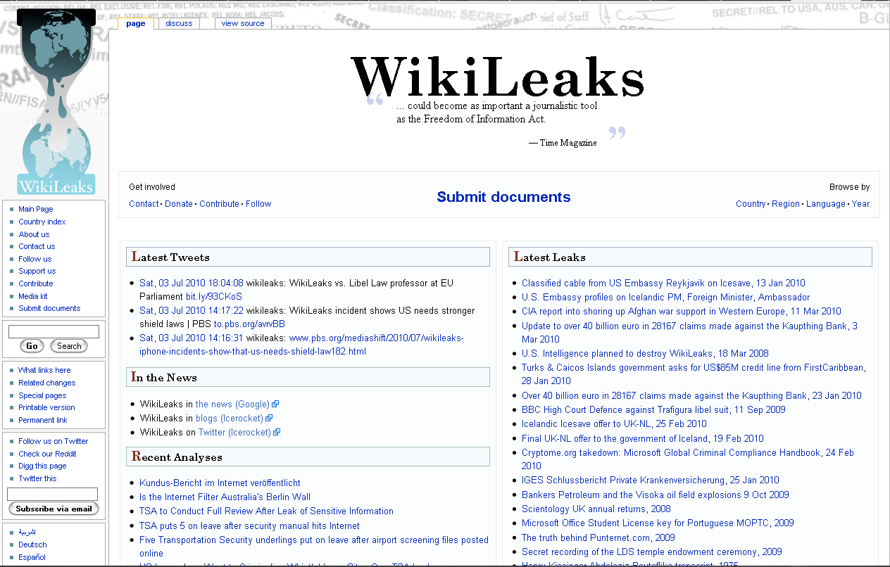 HeR0 NeWbie Blog: el polémico WikiLeaks y su creador