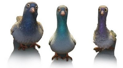 Friday Fave: Three Blue Pigeons