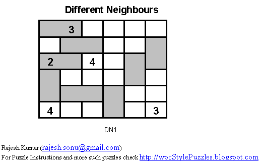 Different Neighbours Puzzle
