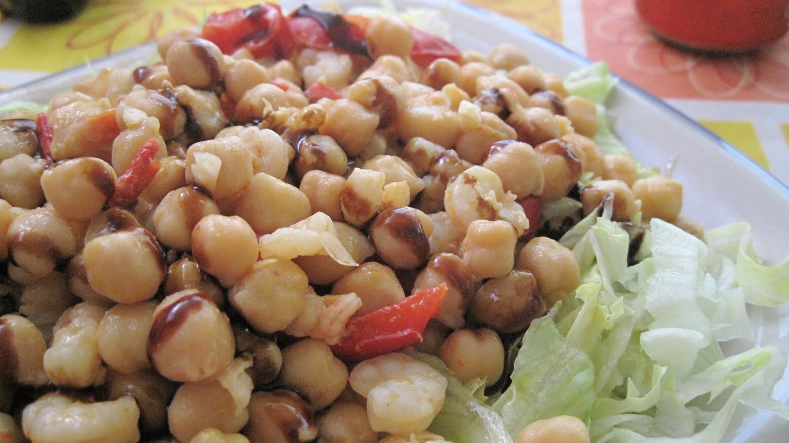 Mere mis recetas de cocina Ensalada de Garbanzos Templada.
