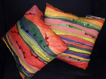 African Wave cushions made by me.
