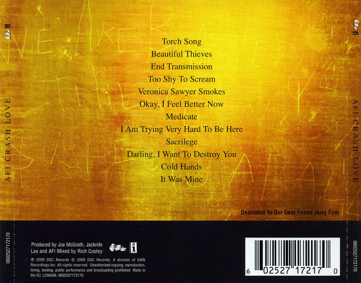 CARATULAS DE CD DE MUSICA Afi Crash Love(2009)