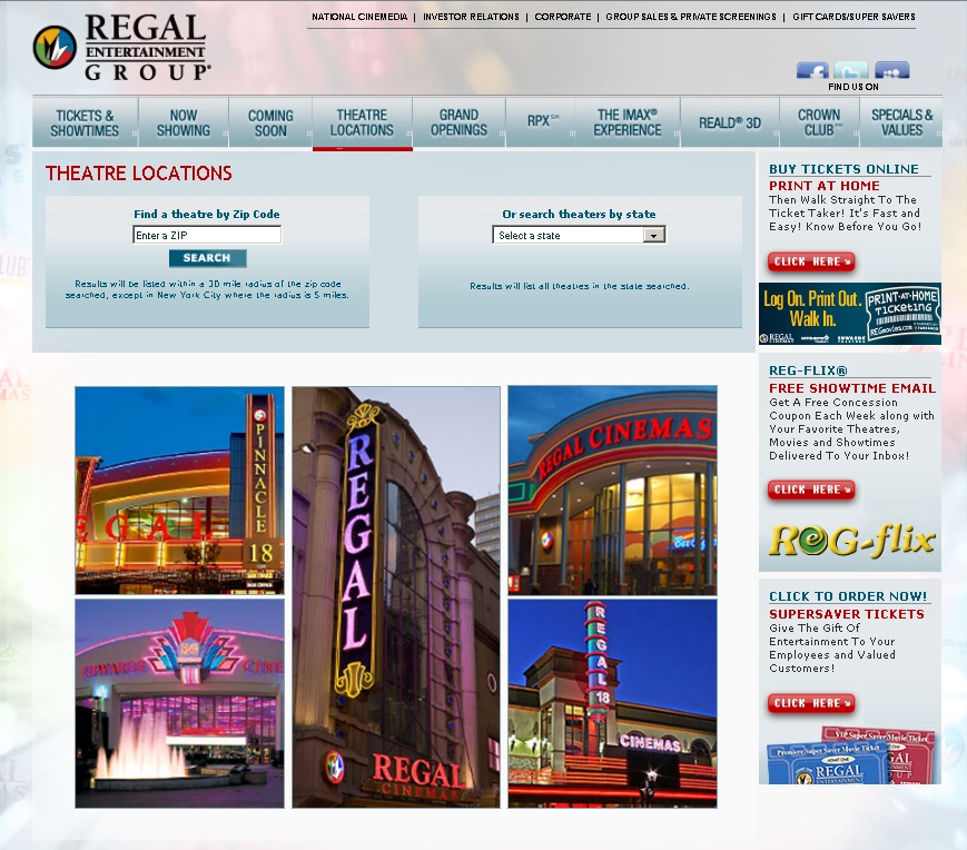 Regal Cinema Locations 101