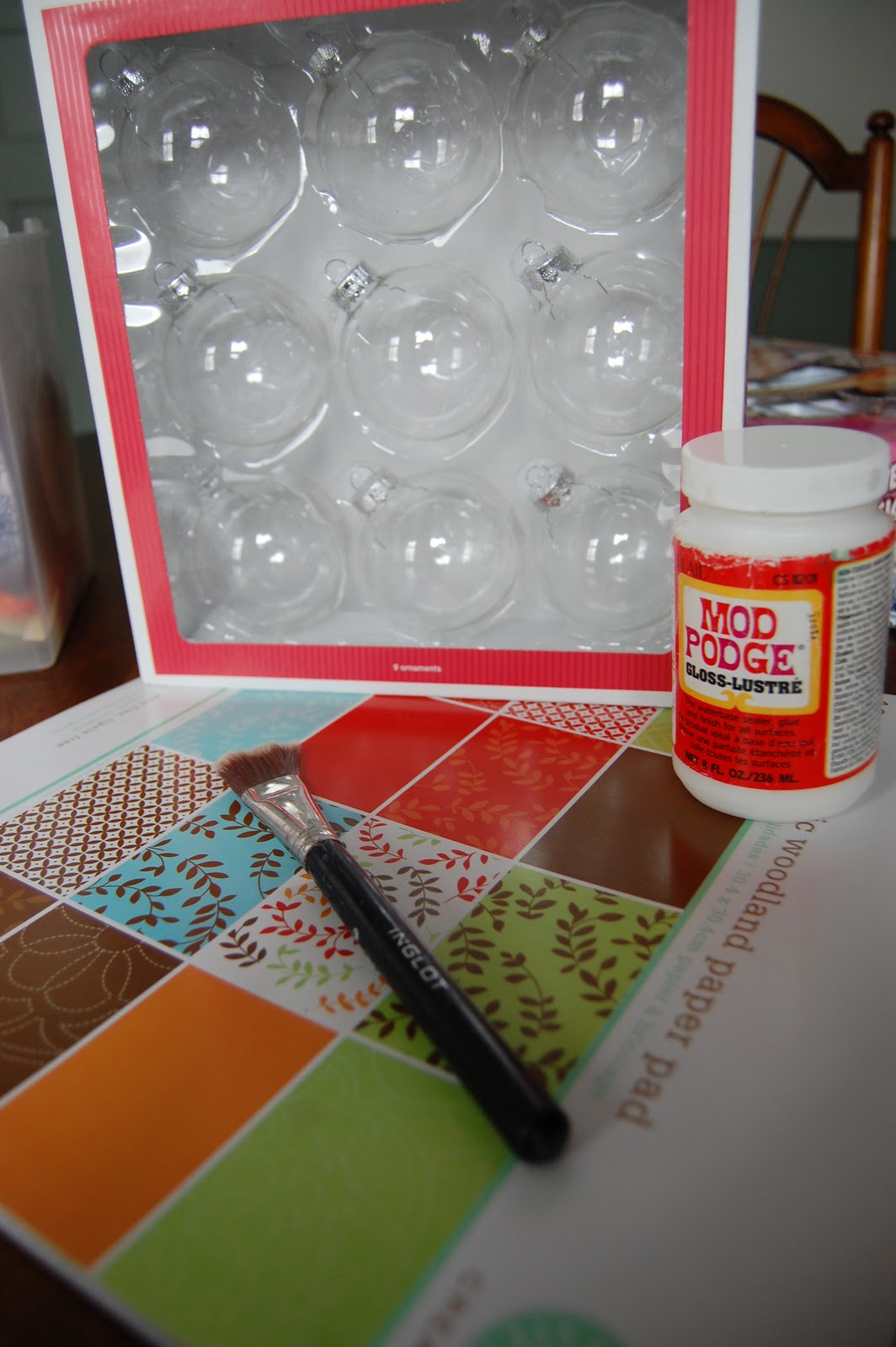 A Happy Heart Blog Naptime Craft Decoupage Glass Ornament Tutorial