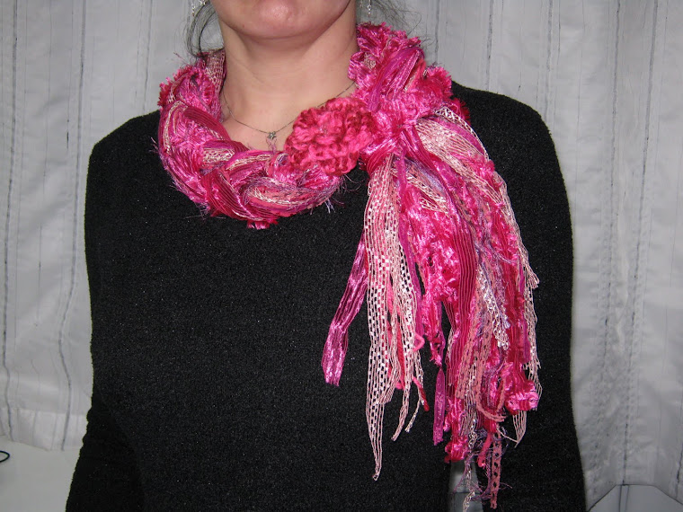 Cachecol de Fitas Rosa