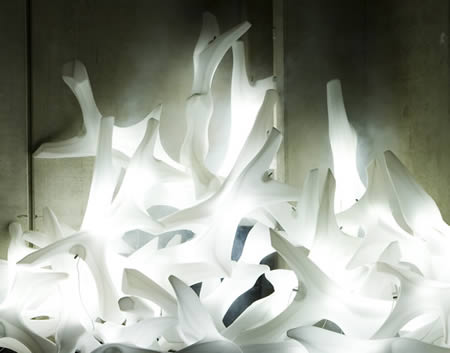 modern led light sculpture