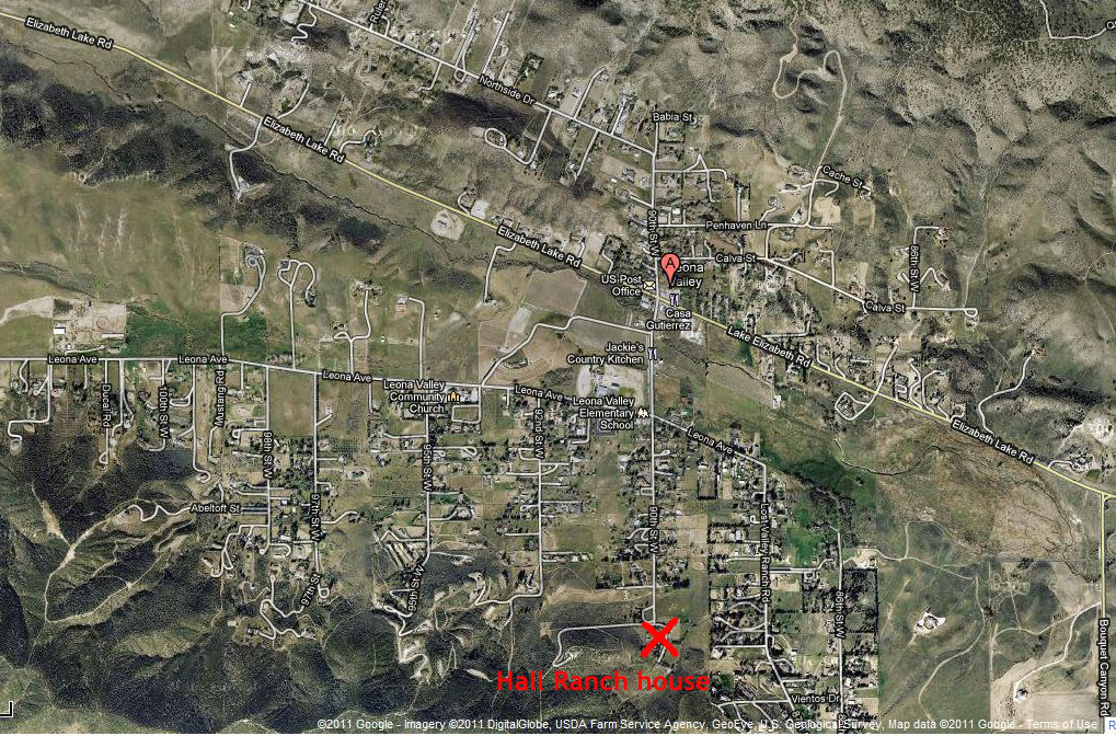 Leona Valley Ranch View from old ranch house front porch in 1927