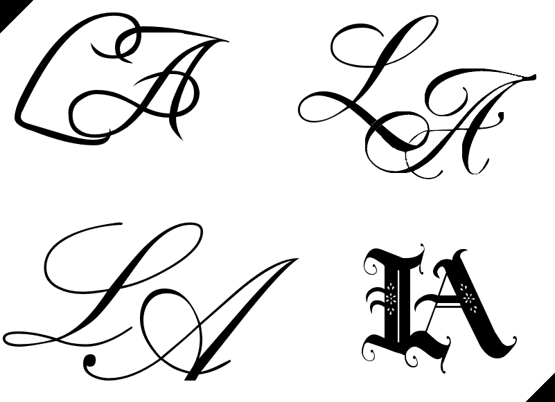 Monograma letras AV - Imagui