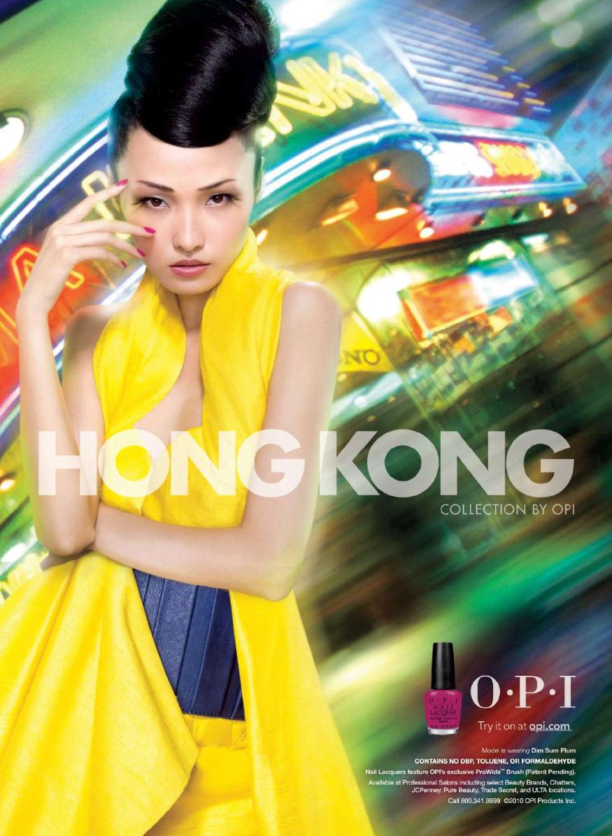 ASIAN MODELS BLOG: Wang Xiao Ad Campaign for Opi Nail Polish, Spring ...