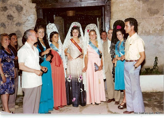 Reina y Damas de honor de las fiestas de Candelario de 1975