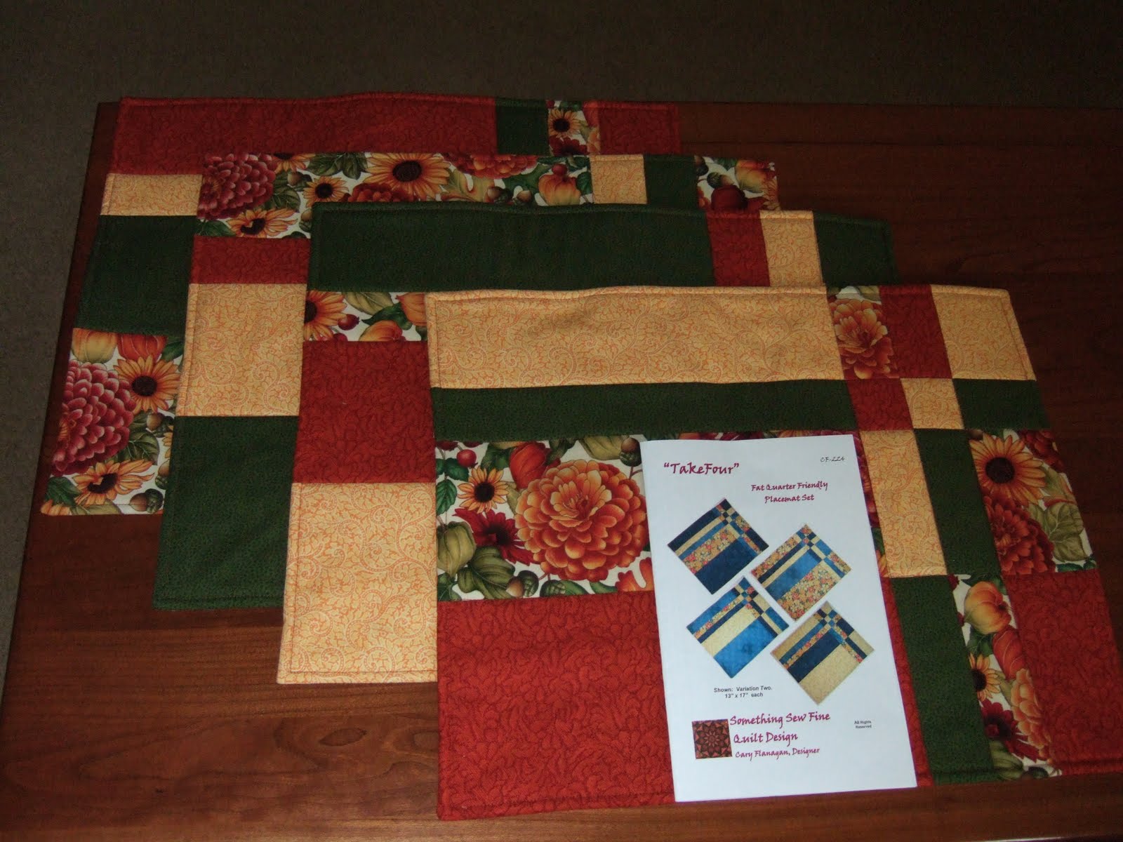 Glad Creations Quilts Take Four Placemats