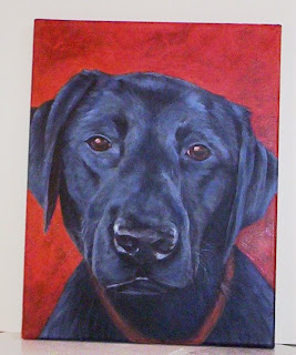 commissioned dog portrait