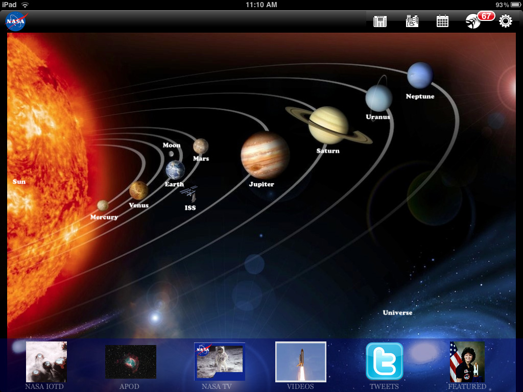 Observa el espacio con la aplicación de la NASA para iOS y Android