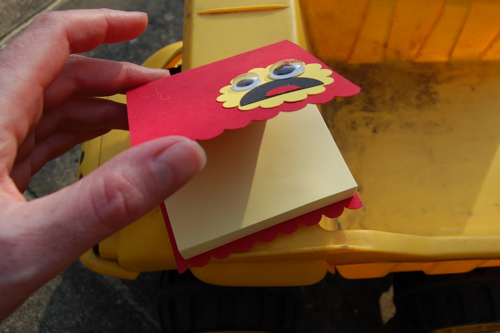 CRAFTY RED Stampin' Up! Post it note holder