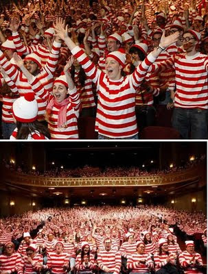 World Record for the largest gathering of people dressed as Waldo  