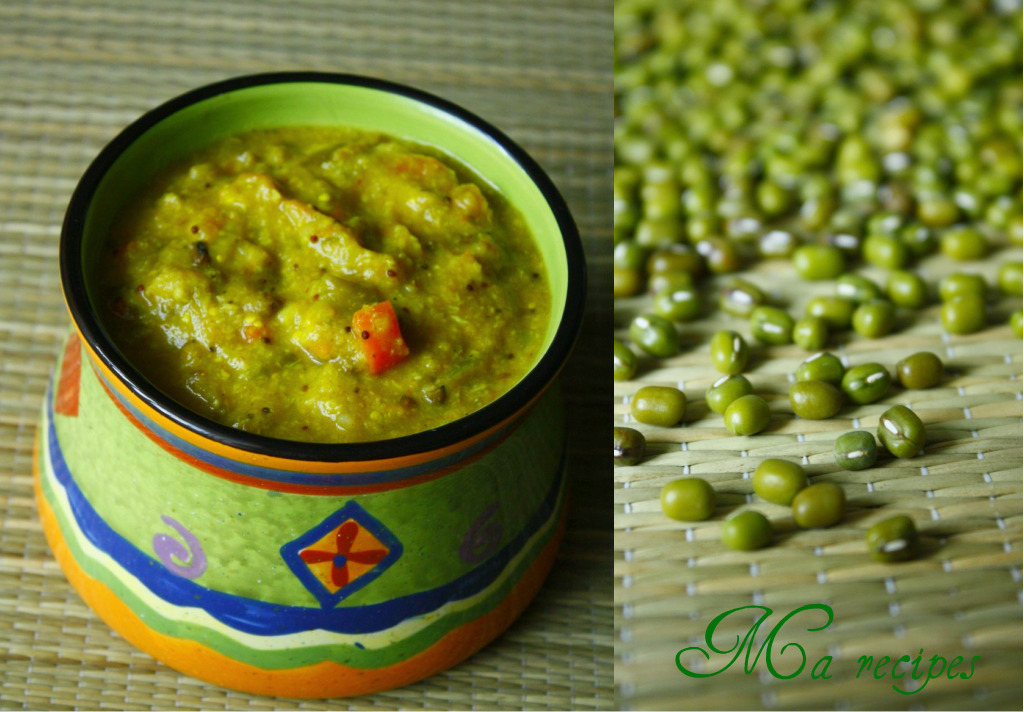 Ma recipes: Green Gram and Mix Vegetables Curry - South Indian Style