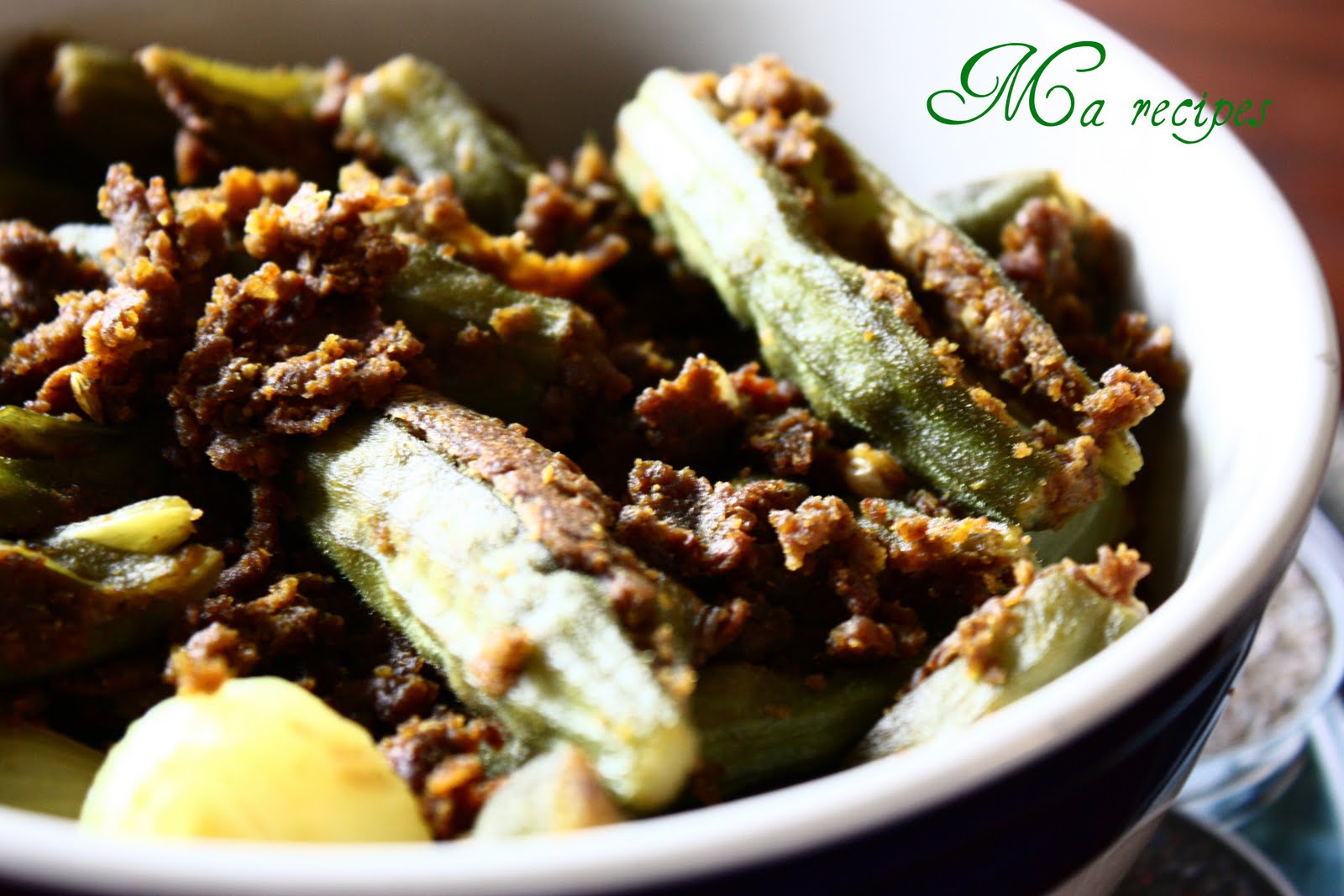 Ma recipes Besan Bhindi /Okra Stir Fry with gram flour